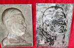 2 Originele muurplaquettes 2de W.O., Ophalen, Landmacht, Duitsland, Kunstobject