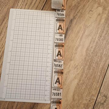 Vintage tickets op rol beschikbaar voor biedingen