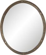 Clayre-Eef-Spiegel-22x27-Bruin-Kunststof-Ovaal-Wand-Landelij, Huis en Inrichting, Woonaccessoires | Spiegels, Minder dan 50 cm