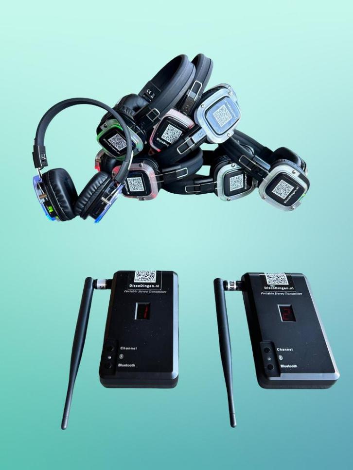 Complete Silent Disco Sets (v.a. €39), Hobby en Vrije tijd, Feestartikelen | Verhuur, Verjaardag, Ophalen of Verzenden