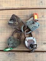 Antieke hangsloten met sleutels - ABUS, Ophalen, Gebruikt, IJzer, Slot