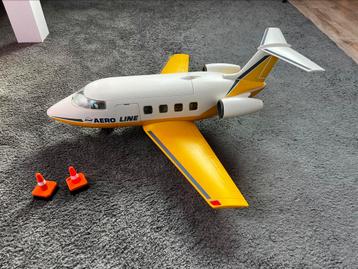 Playmobile vliegtuig met knipper pionnen 