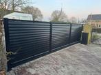 Lamellen schuifpoort incl. Schuifmotor 1400x6000, Ophalen, Met poort, Overige typen, Aluminium