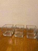 3 accubakken glas, Huis en Inrichting, Ophalen, Overige kleuren, Minder dan 50 cm, Glas