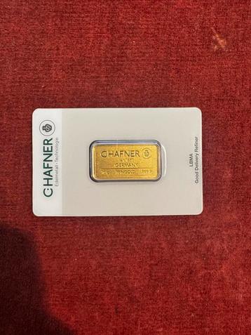 10 gram goudbaar C. Hafner met certificaat beschikbaar voor biedingen