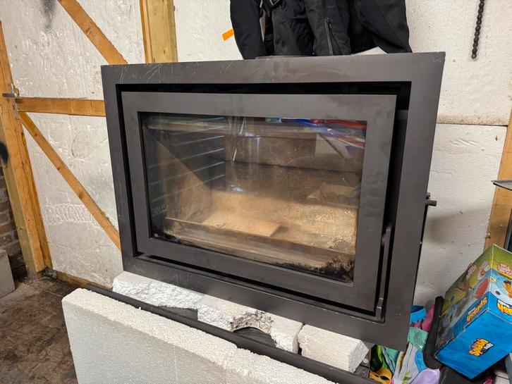 Barbas Unilux 6-65 Inzethaard houtkachel, Huis en Inrichting, Kachels, Gebruikt, Inbouw, Houtkachel, Hout, Ophalen