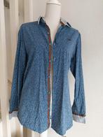 Blauw overhemd met details - Gucci valt als maat M, Maat 38/40 (M), Blauw, Ophalen of Verzenden, Onbekend