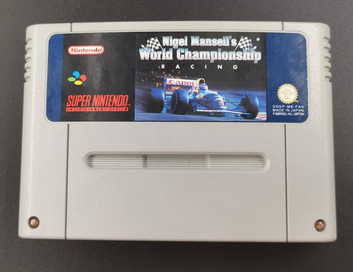 SNES Nigel Mansell's World Championship Racing, Spelcomputers en Games, Games | Nintendo Super NES, Zo goed als nieuw, Avontuur en Actie