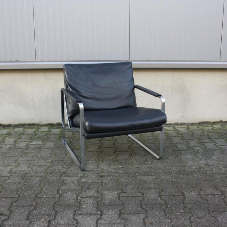 Armchairs | Fabricius | Walter Knoll | zwart leder, Huis en Inrichting, Fauteuils, Zo goed als nieuw, 50 tot 75 cm, Minder dan 75 cm