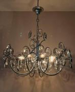 60’s design Palwa kroonluchter hanglamp kristal chrome, Baak, Ophalen of Verzenden, Glas, Baak