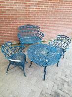 Bistroset aluminium, Ophalen, Aluminium, Bank, 2 zitplaatsen