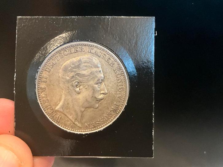 Duitse 3 Mark 1910 - Wilhelm II, Postzegels en Munten, Munten | Europa | Niet-Euromunten, Losse munt, Duitsland, Zilver, Ophalen of Verzenden