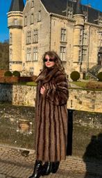 Vintage Luxe Wasbeer Bontjas, Ophalen of Verzenden, Zo goed als nieuw, Maat 38/40 (M), Bruin