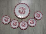 Taartset Seltmann Weiden Teresia Rood, Ophalen of Verzenden, Bord(en), Overige stijlen, Glas