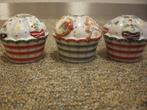 3 kleine villeroy & boch cupcake kandelaartjes kerst, Ophalen of Verzenden