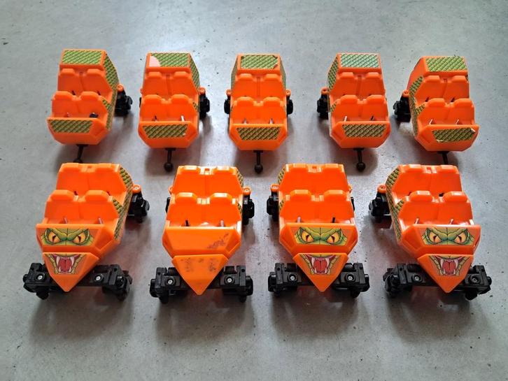 K'nex karretjes rollercoaster/achtbaan (front & back), Kinderen en Baby's, Speelgoed | Bouwstenen, Zo goed als nieuw, K'nex, Ophalen of Verzenden