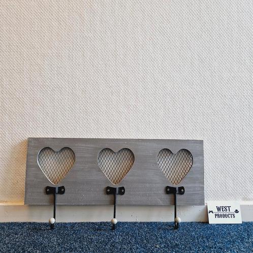 Kapstok met Hartjes (45 x 16.5 cm), Huis en Inrichting, Woonaccessoires | Kapstokken, Gebruikt, Wandkapstok, Minder dan 100 cm