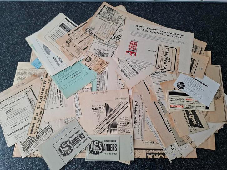 Utrecht advertenties, Verzamelen, Tijdschriften, Kranten en Knipsels, Knipsel(s), Nederland, 1940 tot 1960, Ophalen of Verzenden