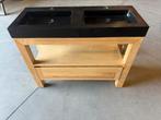 Showroom badmeubel wood met granieten wastafel 120cm, Huis en Inrichting, Ophalen