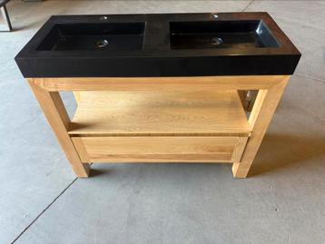 Showroom badmeubel wood met granieten wastafel 120cm beschikbaar voor biedingen