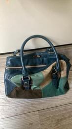 Leren tas is gedragen, 30 cm of meer, Gebruikt, Blauw, Minder dan 35 cm