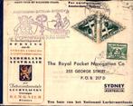 KLM - Sydney - Frankering - Stempels - 1938, Postzegels en Munten, Brieven en Enveloppen | Nederland, Verzenden, Envelop