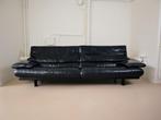 Vintage Alanda sofa B&B Italia zwart leer 260cm, 250 tot 300 cm, Verzenden, Driepersoons, Zo goed als nieuw