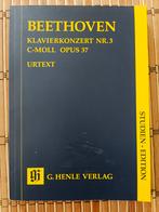 Beethoven Piano concert 3 zakpartituur Henle als nieuw, Ophalen of Verzenden, Zo goed als nieuw, Klassiek, Piano
