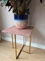 Zuiver bijzettafeltje marmer oudroze, Ophalen, Minder dan 45 cm, Minder dan 55 cm, Rond