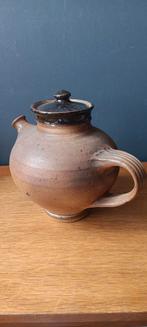 prachtige vintage, Franse theepot, steengoed aardewerk., Antiek en Kunst, Ophalen of Verzenden