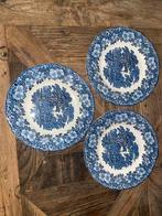 Wedgwood blauwe borden- vintage ( old inss - ironstone ), Gebruikt, Ophalen of Verzenden, Bord(en), Overige stijlen