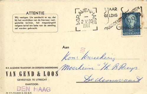 Van Gend + Loos, kantoor Den Haag - 05.1951 - briefkaart - 1, Postzegels en Munten, Brieven en Enveloppen | Nederland, Briefkaart
