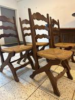 Rietgedekte stoelen, Huis en Inrichting, Stoelen, Ophalen, Riet of Rotan, Gebruikt, Bruin