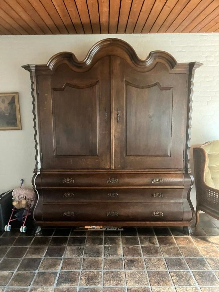 Antieke eikenhouten kabinetkast, Antiek en Kunst, Antiek | Meubels | Kasten, Ophalen