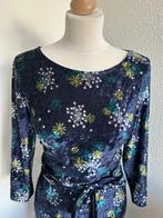 King Louie maat L blauwe Zoe velvet dress 2784, Kleding | Dames, Maat 38/40 (M), Blauw, Ophalen of Verzenden, Zo goed als nieuw