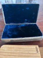 Zilveren doosje met blauwe voering, Ophalen of Verzenden