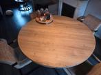 Ronde eettafel met 6 stoelen, Huis en Inrichting, Tafels | Eettafels, Ophalen, Gebruikt, Rond, Vier personen