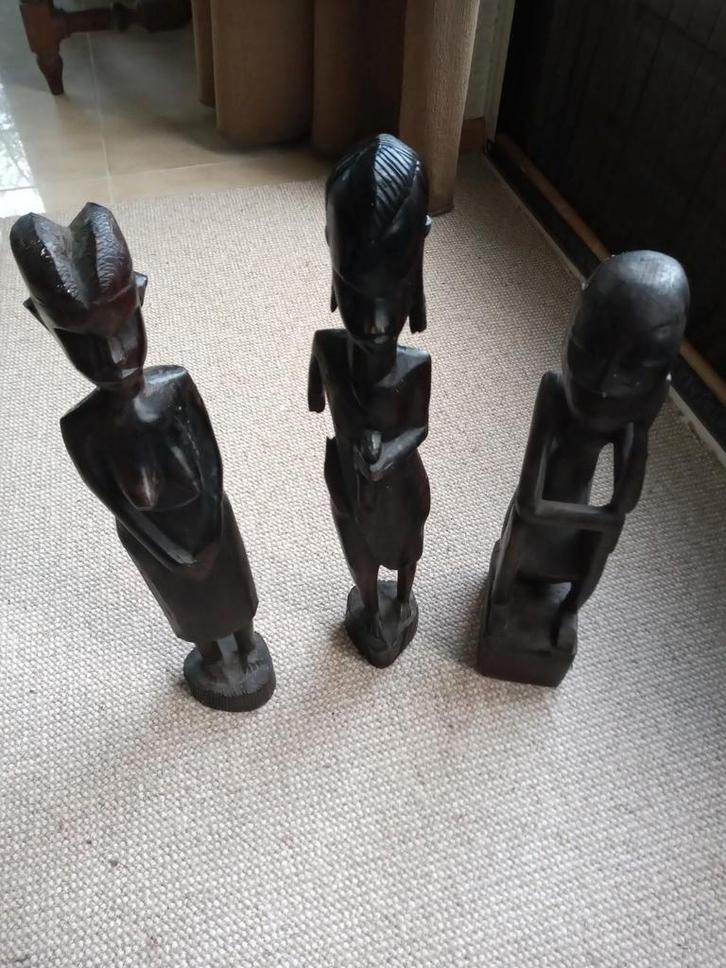 Afrikaanse beelden groep en meer antiek, Tuin en Terras, Tuinbeelden, Ophalen of Verzenden