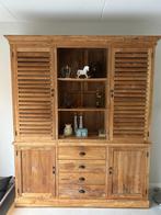 Massieve teakhouten buffetkast, Ophalen, Gebruikt, 200 cm of meer, 150 tot 200 cm