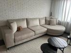 Beige Lounge Velvet Bank, Ophalen, Zo goed als nieuw