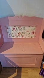 Roze bankje, Huis en Inrichting, Woonaccessoires | Kisten, Ophalen, Gebruikt, 100 tot 150 cm, 75 cm of meer