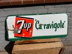 Vintage 7up Emaille Reclamebord "Ca ravigote", Antiek en Kunst, Antiek | Emaille, Ophalen of Verzenden