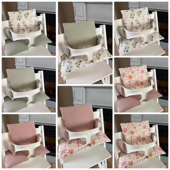 💜 Geplastificeerd kussenset stokke Tripp trapp kinderstoel, Kinderen en Baby's, Kinderstoelen, Nieuw, Meegroeistoel, Ophalen of Verzenden