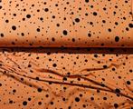 Tricot viscose orange stip, Nieuw, 30 tot 200 cm, Ophalen of Verzenden, 120 cm of meer