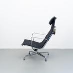 5x Vitra Eames EA 124 Fauteuil Zwart Hopsak - Chroom, Huis en Inrichting, 75 tot 100 cm, Ophalen of Verzenden, Zo goed als nieuw