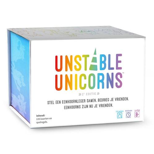 Unstable Unicorns, Hobby en Vrije tijd, Gezelschapsspellen | Kaartspellen, Zo goed als nieuw, Een of twee spelers, Drie of vier spelers