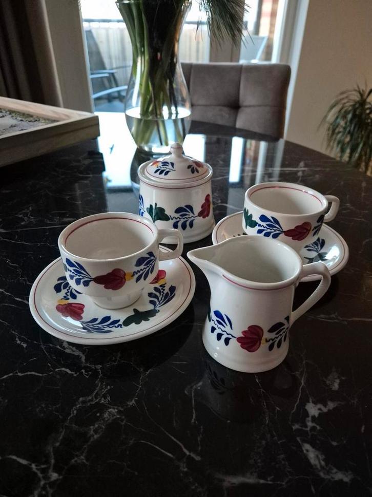 Boerenbont by Boch Servies Set, Antiek en Kunst, Antiek | Servies compleet, Ophalen