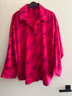 Vero Moda satijnen blouse magenta roze met all-over print, Vero Moda, Maat 42/44 (L), Nieuw, Ophalen of Verzenden