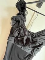 Zwarte Galajurk met Bloemen - Maat 46, Ophalen of Verzenden, Zo goed als nieuw, Maat 46/48 (XL) of groter, Zwart