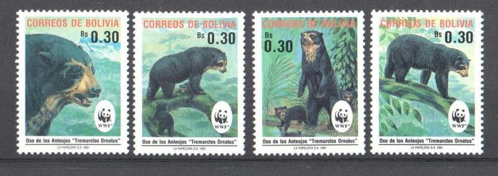 WWF set postzegels van de Brilbeer, Postzegels en Munten, Postzegels | Thematische zegels, Postfris, Dier of Natuur, Ophalen of Verzenden